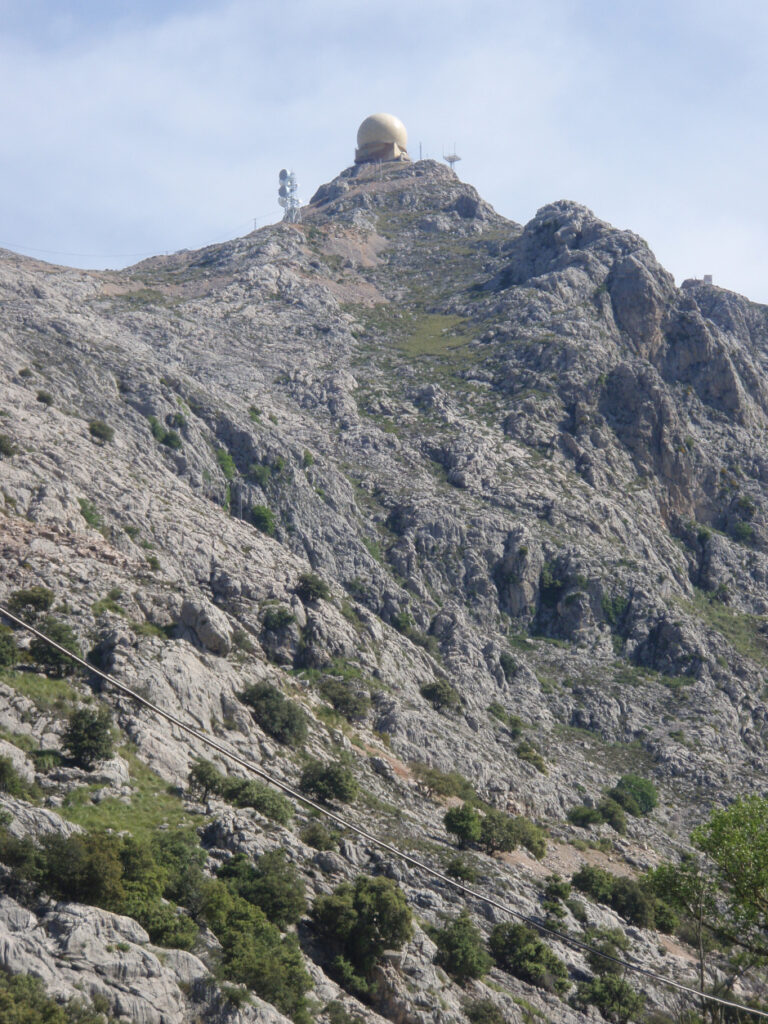 Altimetry of the Puig Major route, Mallorca. Summit