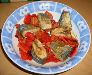 Dolphinfish with peppers