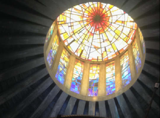 iglesia-de-cristal-la-Porciuncula-cupula-mallorca-2